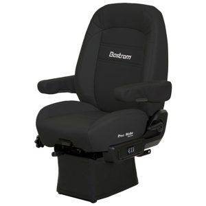 Bostrom Semi-Truck Seat - Pro Ride Low-Profile Mid-Back - Black Ultra-Leather