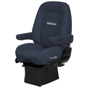 Bostrom Semi-Truck Seat - Pro Ride Low Base Mid-Back - Blue Ultra-Leather