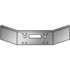 Kenworth W800 14 Inch SBB Chrome Steel Bumper W/Tow & Vent Holes By BESTfit