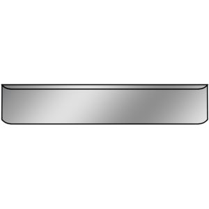 BESTfit Chrome 18 Inch Texas Bumper, 10 Gauge W/ Hand Formed Ends, No Pre Drilled Mounting Holes - Blank Face