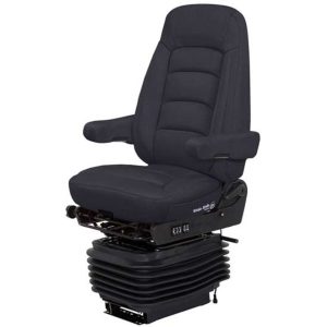 Bostrom Black Titan Cloth Wide Ride +Serta HiPro Suspension Seat - Hi Back Driver Swivel W/ Armrests